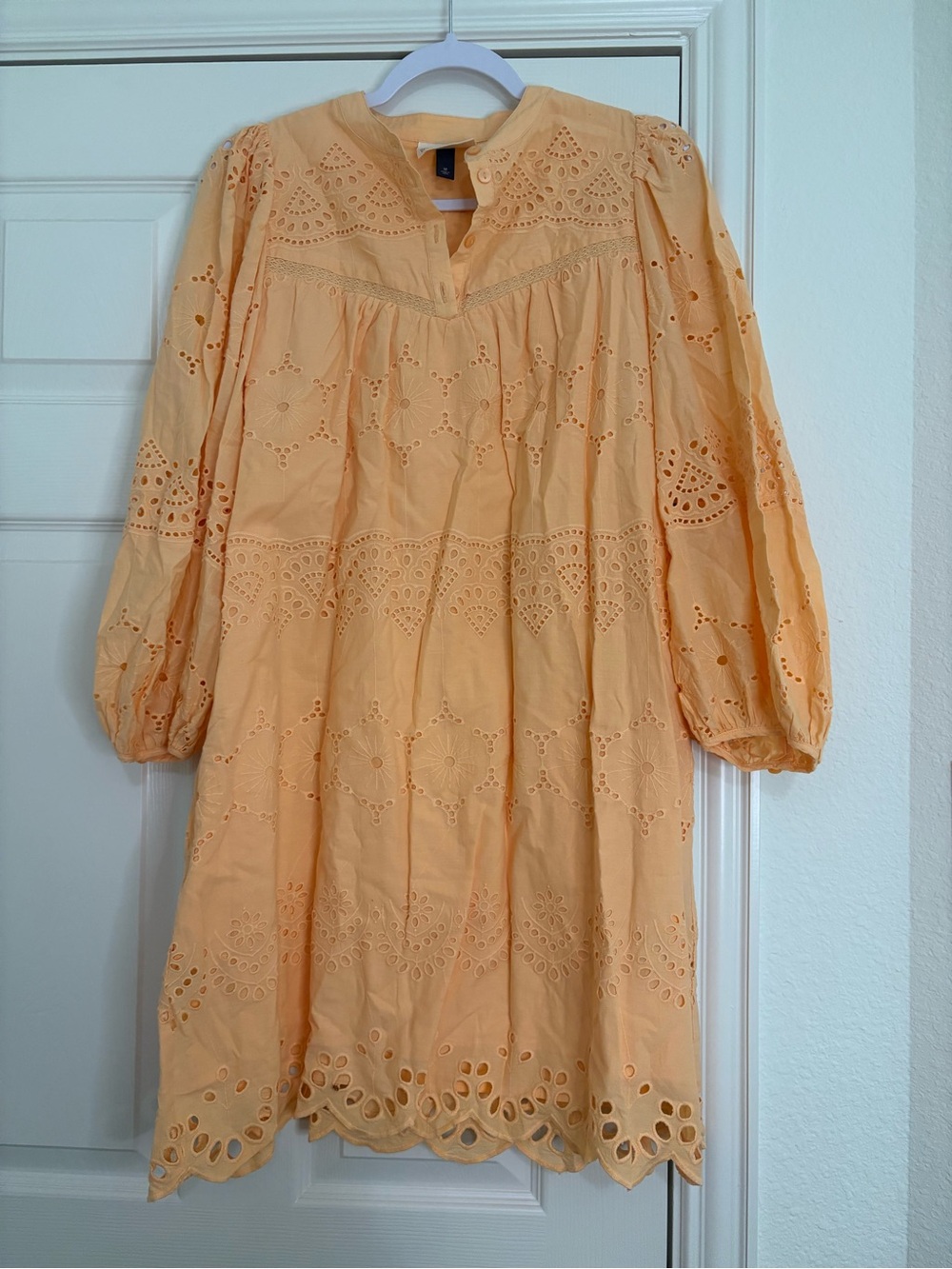 Universal Thread Peach Lace Eyelet Floral Dress
